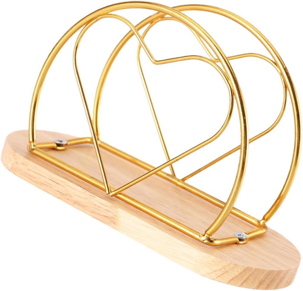 Modern Napkin Holder Wooden Base Stylish Upright Napkin Dispenser for Dining Tables Cafes and Parties Chic Design for Home and Kitchen Decor