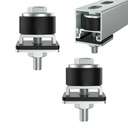 SKTREX Anti-Skid designTrolley Roller Wheels Limit Trolley Assembly Positioning for Unistrut Strut Channel with 1-5/8" Wide and All 1-5/8" or Taller Strut Channel Pack of 2