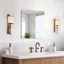 Frameless Mirror 16"x20", Rectangle Bathroom Mirror, Shatterproof Vanity Mirrors Polished Edge, Unframed Mirrors for Wall Hangs Horizontally or Vertically for Home Gym Bedroom Living Room