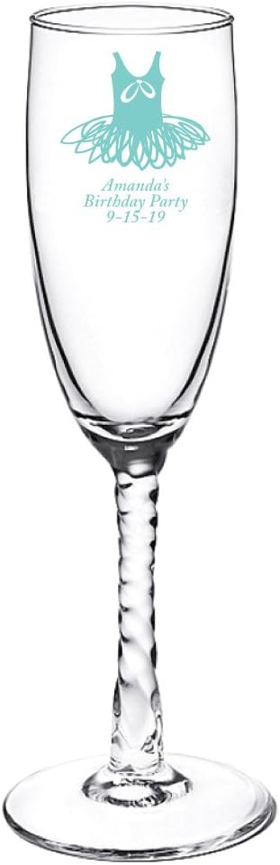 Personalized Color Printed Tall Shot Glass - Tutu - Robins Egg Blue - 144 pack