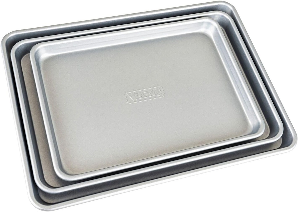 Viking 3-Piece Nonstick Baking Sheet Set, Silver