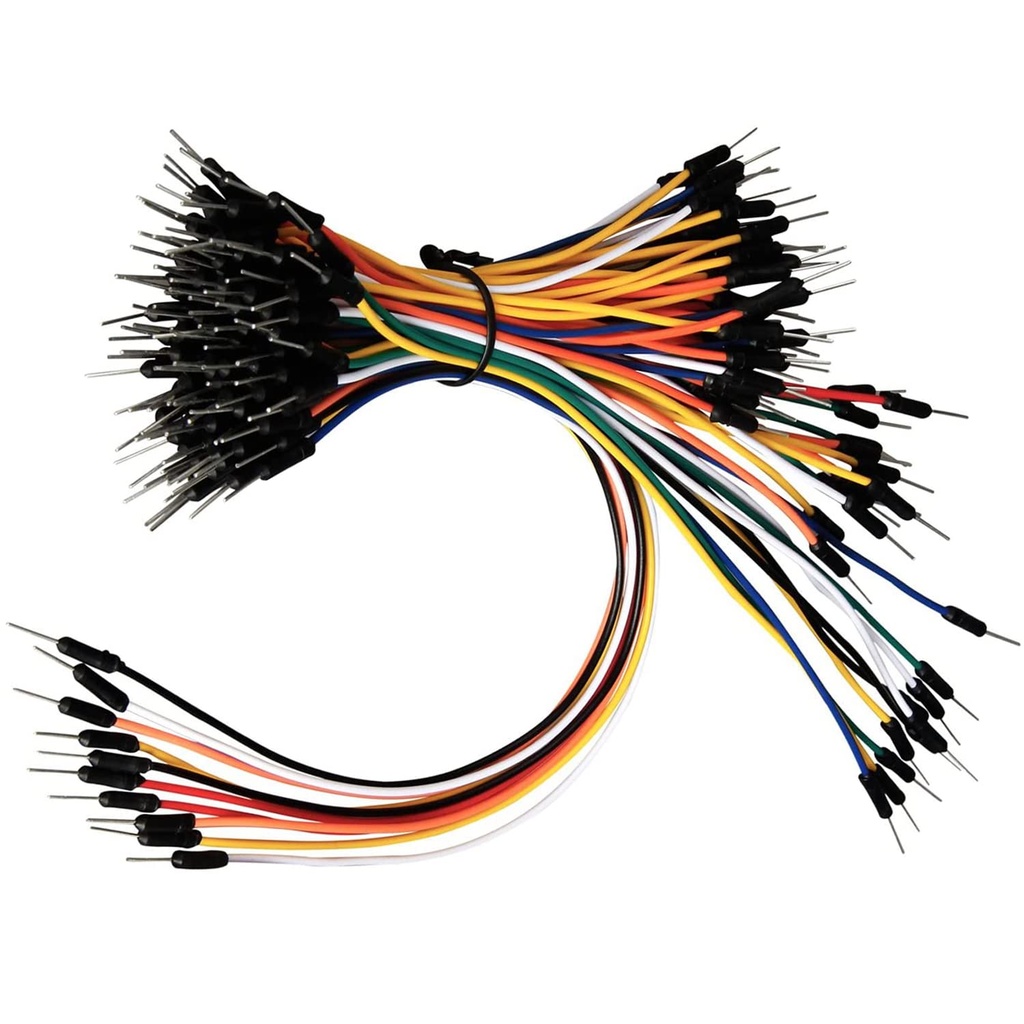 65Pcs Flexible Breadboard Jumper Cable Male to Male Compatible with Arduino Breadboard and Circuit Board