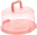 VICASKY Portable Food Grade PP Material Buckle Closure Round Cake Carrier for Travel Outdoor Picnics Cookies Pies Storage Container