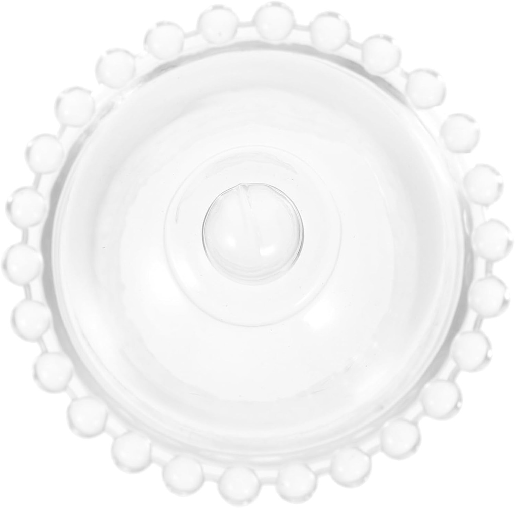 Mini Clear Cake Stand with Dome Cover Embossed Transparent Display Plate for Candy Cupcakes Desserts Practical Dustproof Tray for Parties and Home Use