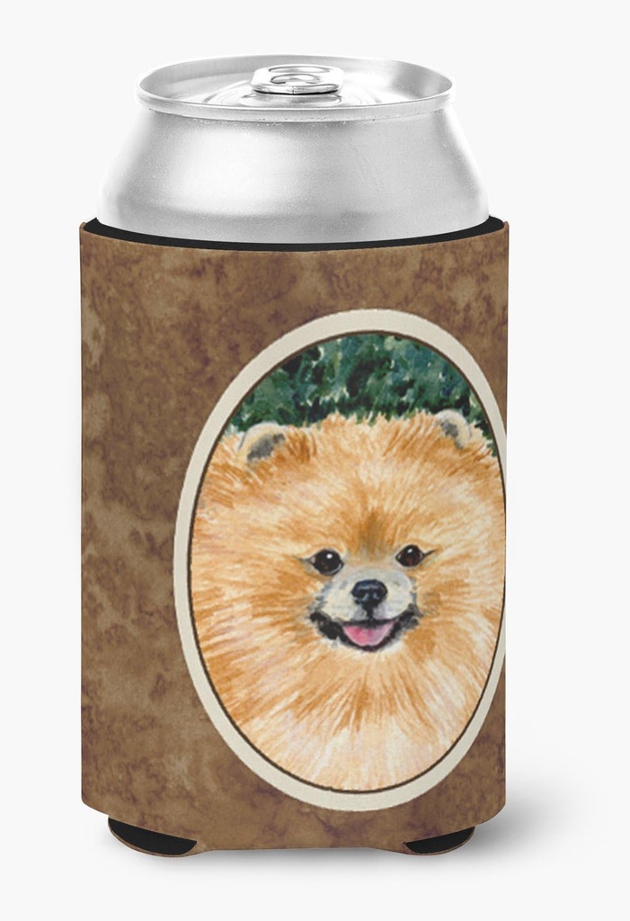Caroline's Treasures SS8725CC Pomeranian Can or Bottle Hugger Cooler Washable Drink Sleeve Collapsible Beverage Insulated Holder, Can Hugger, Multicolor
