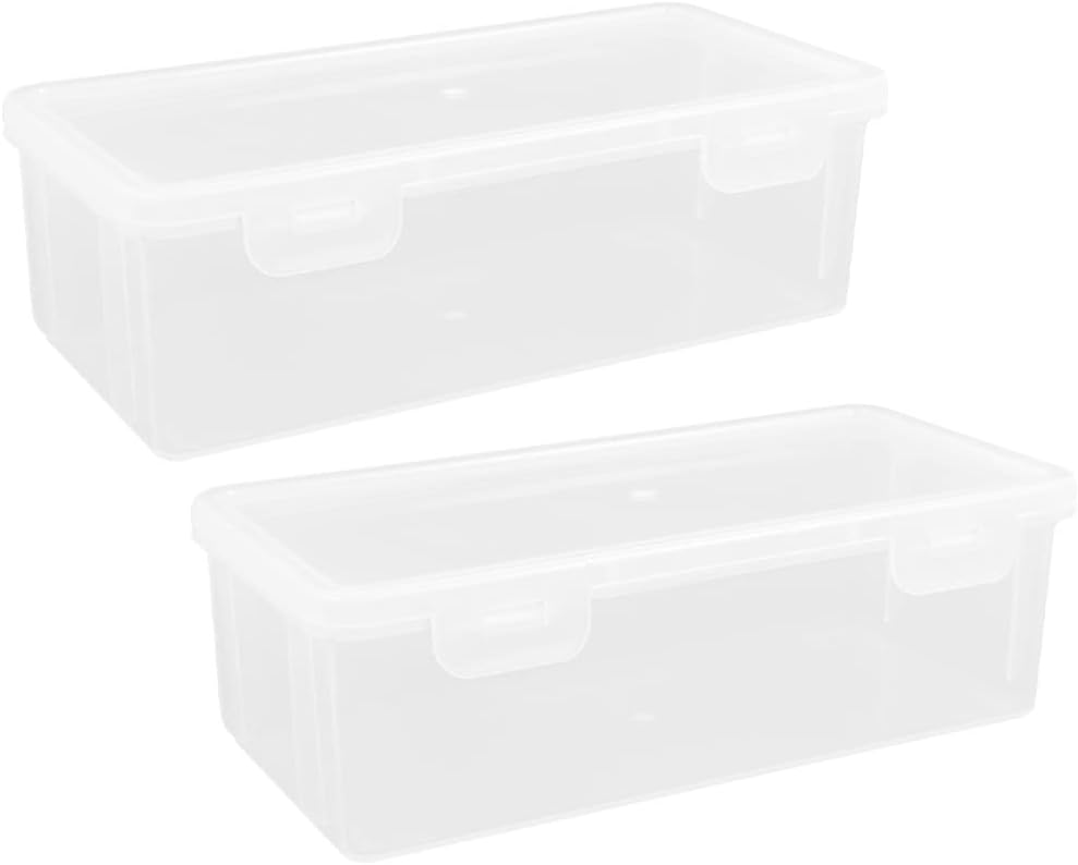 BESTonZON 2Pcs Plastic Bread Container Bread Storage Bin Bread Box Bread Loaf Plastic Keeper Box Airtight Holder Toast Organizer for Countertop