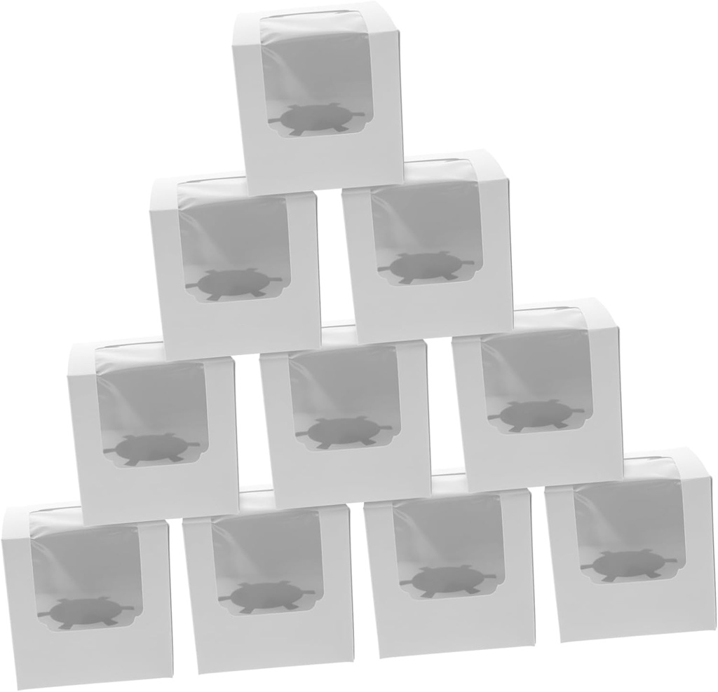 20pcs Window Muffin Boxes Cupcake Packaging for Desserts Treat Containers for Baked Goods for Cookies Pies and More