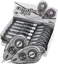 White Correction Tape Dispenser, Easy To Use Applicator for Instant Corrections, For school, Office (Black, 12pack, 6M/256, Tape Width 0.2in)
