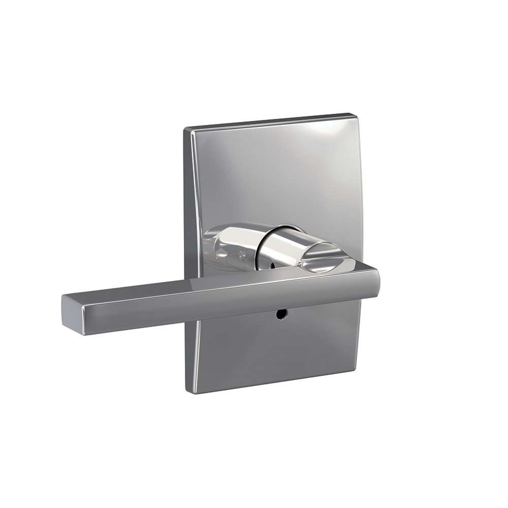SCHLAGE Custom FC21 LAT 625 CEN Latitude Lever with Century Trim Hall-Closet and Bed-Bath Lock, Bright Chrome