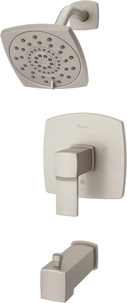 Pfister LG898DAK Deckard 1-Handle Tub & Shower Trim, Brushed Nickel
