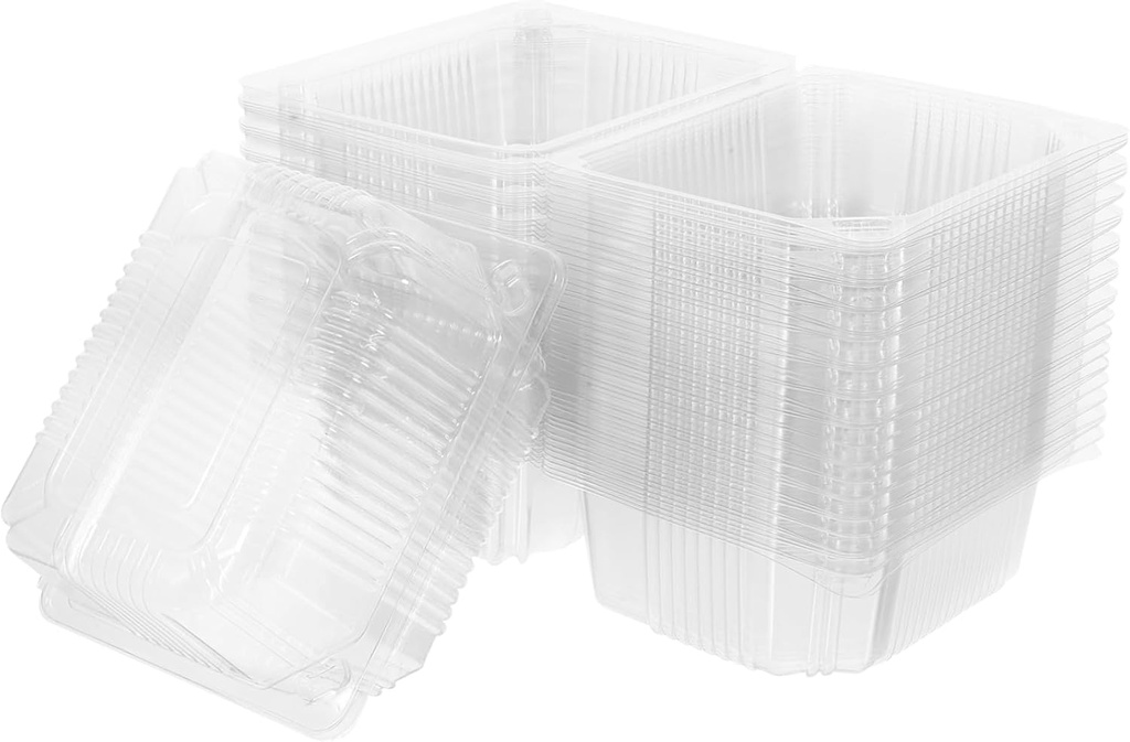 50pcs Cake Box Cupcake Storage Container for Muffins and Desserts for Bakery Packaging and Transporting Treats