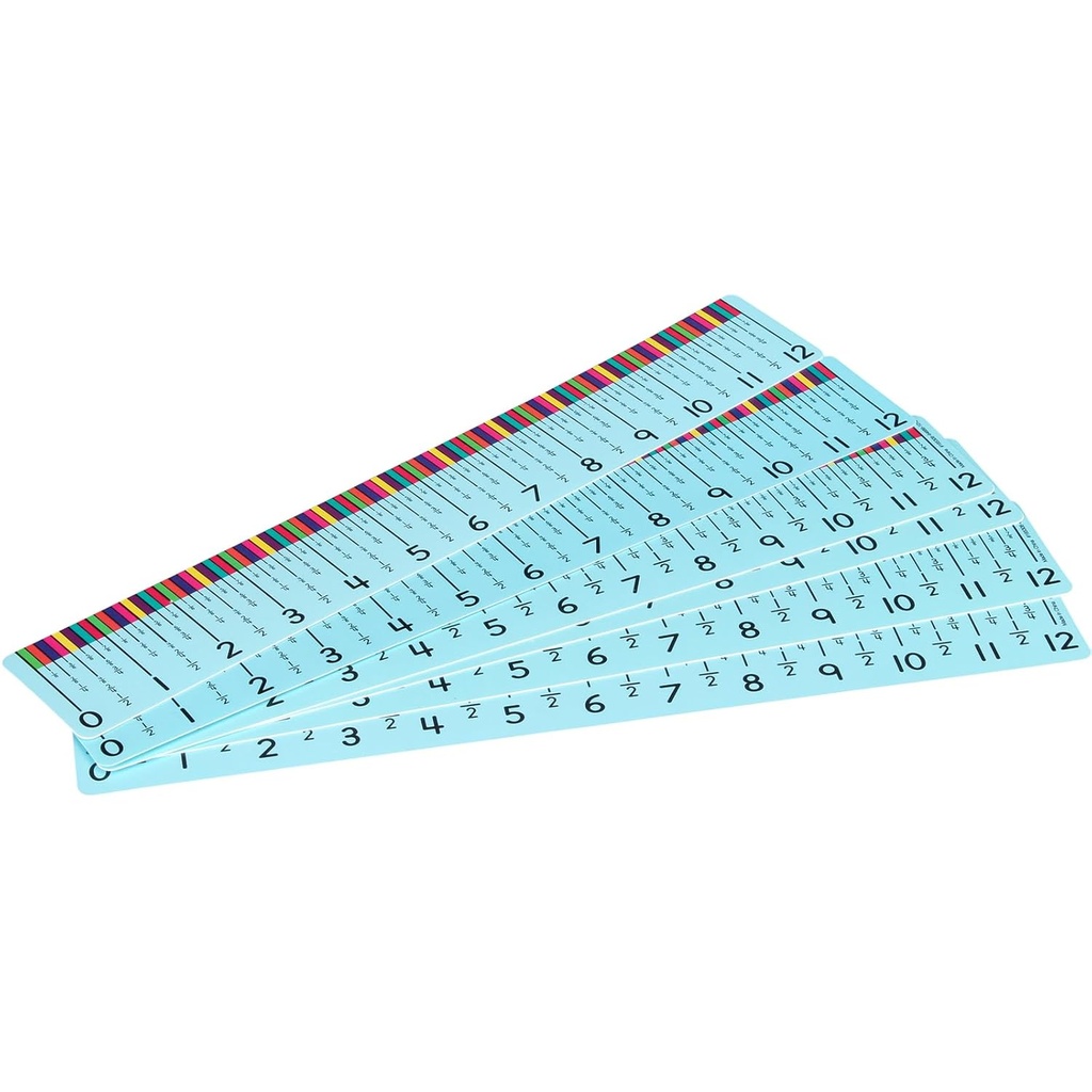 Really Good Stuff Marked Measurement Rulers - Eighths - 6 rulers