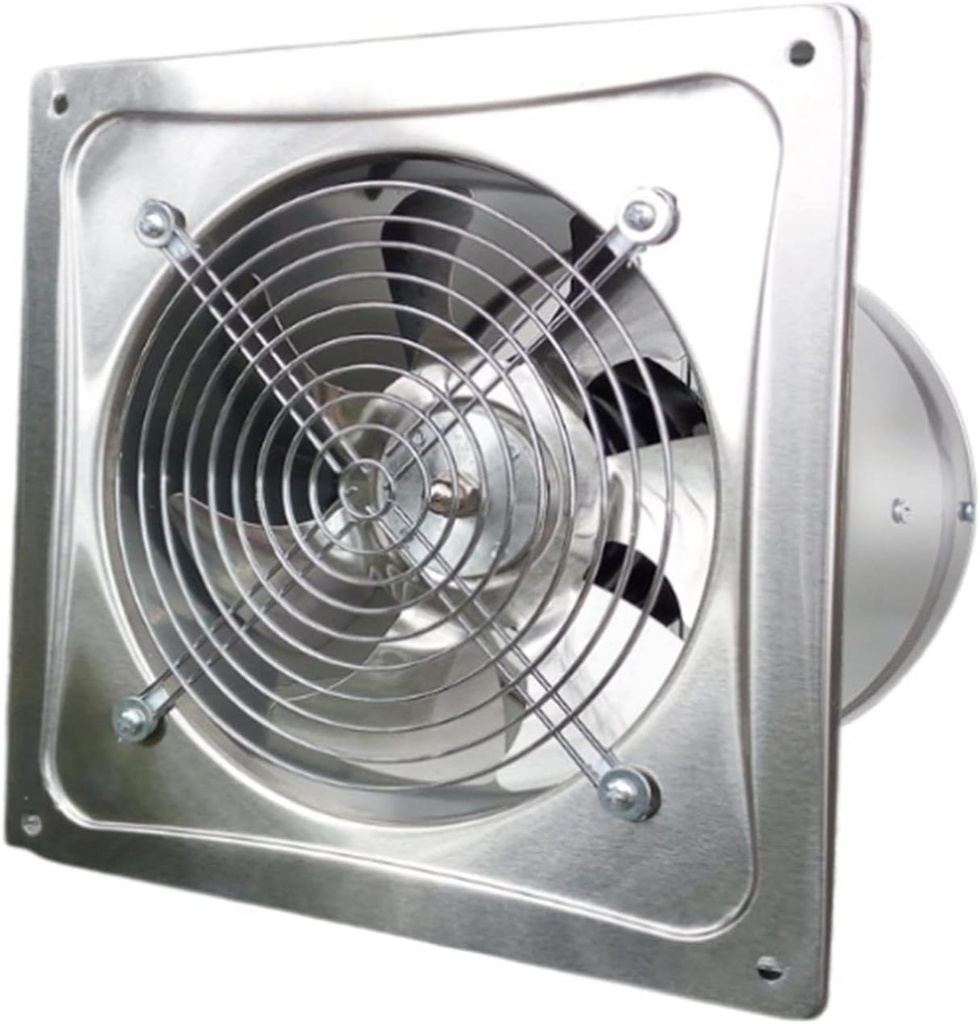 ventilation fan 6/8/10/12 Inch Ventilation Fan, Powerful High-speed Stainless Steel Ventilation Fan with Check Valve, Durable Household Kitchen Exhaust Fan ventilating fan(Size:8inch(200#))