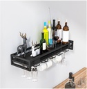 LIGUOYI Wine Glass Racks Wall-Mounted, Metal Wine Glasses Hanger Space Saving Wine Stemware Holder with Stemware Glass Shelf Stemware Racks for Kitchen Wine Cellar Bar