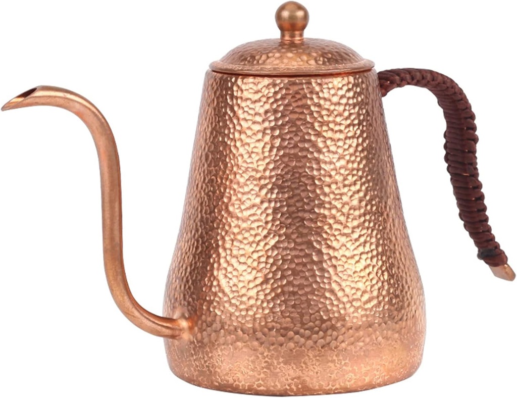 Coffee Kettle Teapot Pure Copper Pot Fine Mouth Pot Manual Thickened Hand Made Coffee Pot Copper Kitchen Drip Kettle Gooseneck Spout