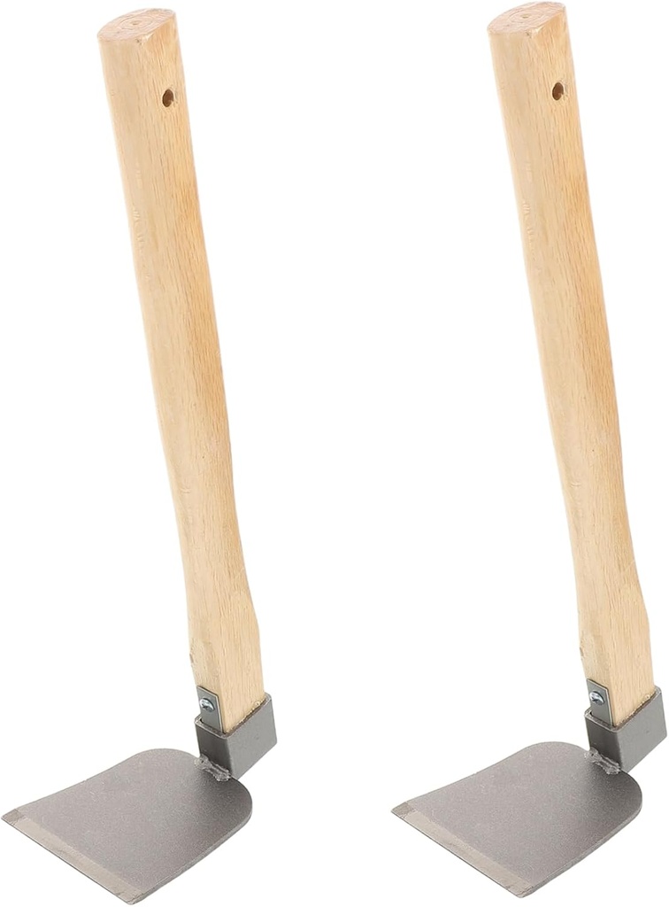 TOYANDONA 2Pcs Small Garden Hand Hoes Ergonomic Steel Hoe for Weeding Planting and Soil Loosening Durable Wooden Handle Gardening Tool for Convenient Outdoor Tasks