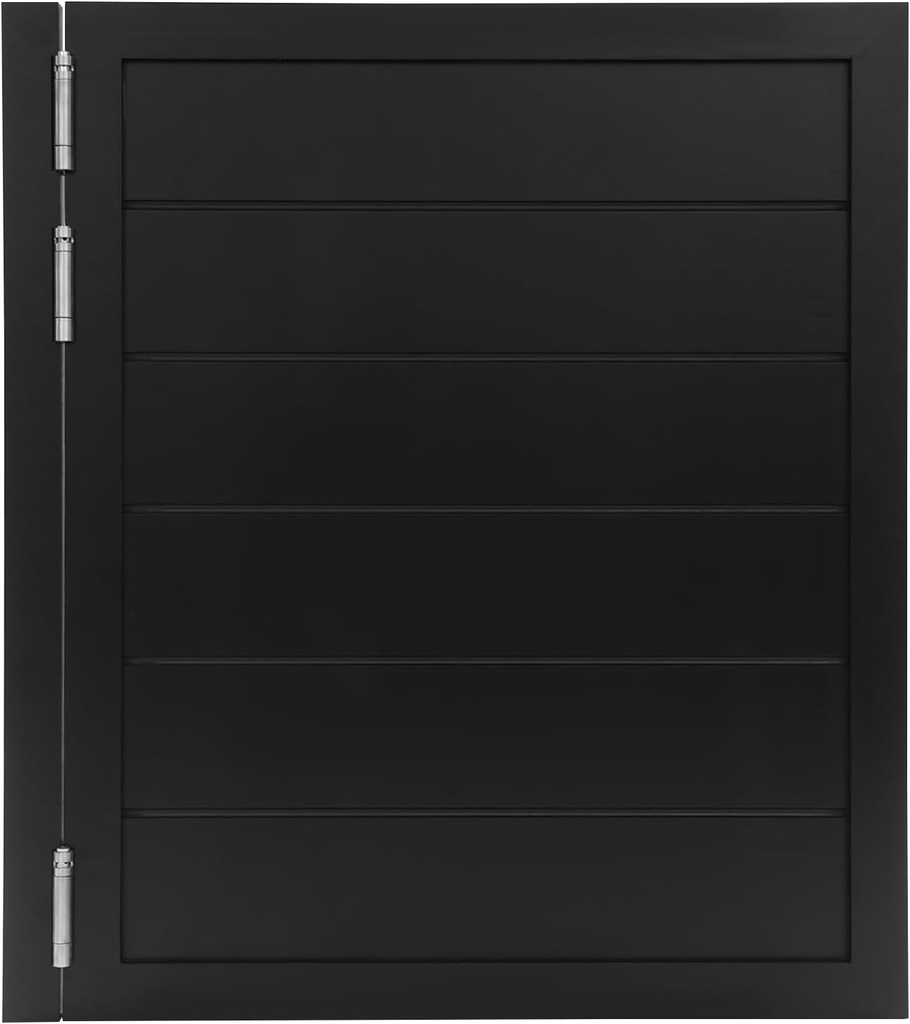 Swinging Door Cafe Door, W31.5xH35.4in Wooden Single Saloon Door with 3 Stainless Steel Hinges, Half Entrance Partition for Kitchen Bar Cellar Porch Barn, Black