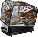 2 Slice Birdhouse Festival Cardinal Toaster Cover Waterproof Dust Fingerprint Bread Machine Cover Washable Kitchen Appliance Protector For Home Kitchen Bakeware Table Decor Women Gifts