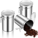 3 Pcs Stainless Steel Canisters 62 oz Stainless Steel Containers with Lids Food Storage Container with Airtight Clamp Lid Coffee Containers for Tea Sugar Coffee Flour Kitchen Counters