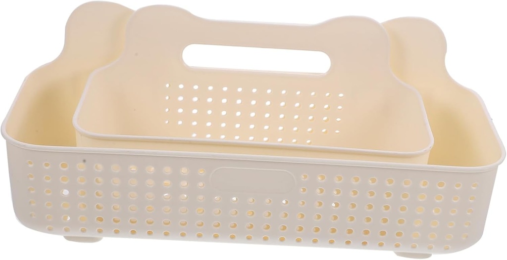 2pcs Bathroom Hanging Basket Kitchen Organization Wall Storage Pp Material Space-saver