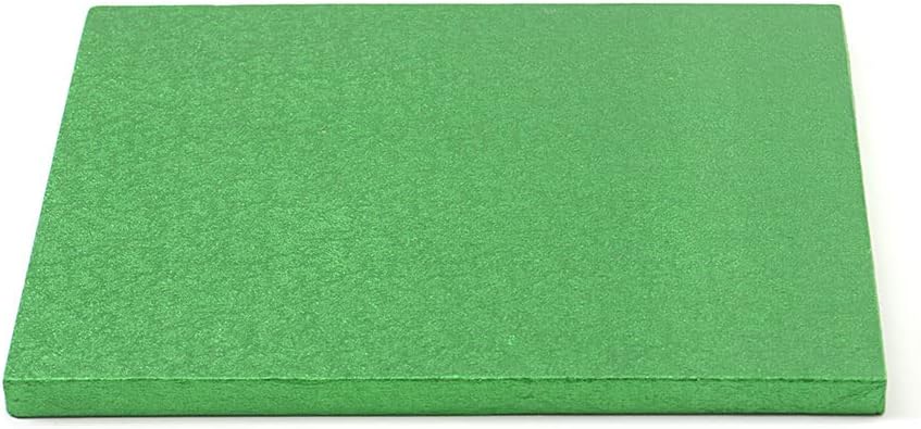 0931834 Decoration - Square Cake Plate Green 35 x 35 x H 1.2 cm