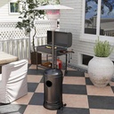 Patio Heater for Outdoor Use with Wheels, LP Propane Heater with Triple Protection System, CE & ETL Certified, Outdoor Heater for Commercial Residential Courtyard Porch Garage(Black)