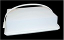 Tupperware Vintage Cake Taker Rectangle Almond Off White