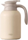 Insulated Teapot,Insulated Coffee jug,2200ML Large Capacity Insulating Pot Household Stainless Steel Hot Water Bottle Warm Outdoor Tea Pot Coffee Pot Insulation Pot (Color : Blanc)(Blanc)