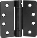 Ilyapa Self Closing Door Hinges, 2 Pack, Flat Black Mortise Spring Hinges - 4 x 4 Inch Interior for Doors with 1/4" Radius Corners, Spring Loaded, Self Closing