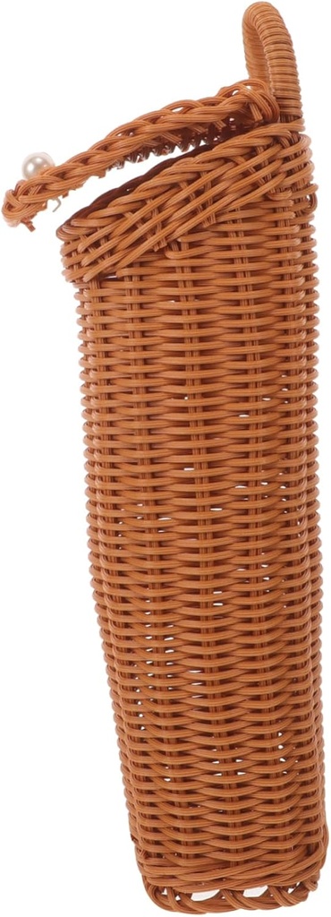 Hemoton Rattan Storage Basket for Kitchen Basket Decor Bohemian Decor Wall Hanging