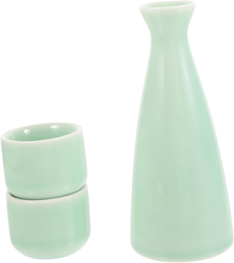 GLEAVI Carafe Cups Japanese Sake Set Sake Bottle Japanese Tea Cups Elegant Set