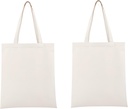 Canvas Tote Bag - 2 PCS Cotton Canvas Reusable Grocery Shopping Blank Tote Bag with Handles for Crafts DIY, Gift, Advertising Promotion Activity