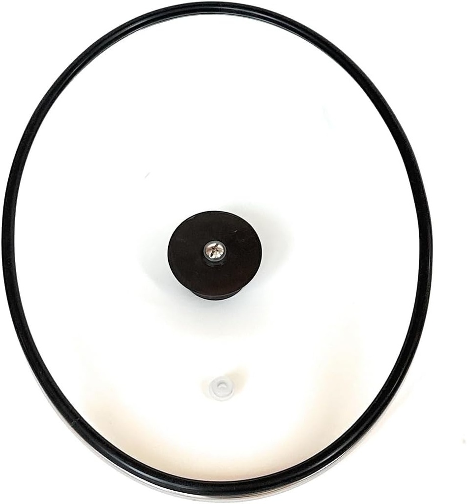 7QT Oval Glass Lid with Silicone Ring Replacement for Hamilton Beach,Crockpot, Black Decker Slow Cookers