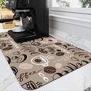 Coffee Mat - 12x19 Inch Countertop Absorbent Draining Pad for Coffee Maker, Espresso Machine & Dish Drying