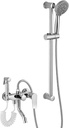 Bathtub Faucets Set with 3 Functions Hand Shower and Bidet Sprayer,360° Rotation Tub Filler Adjustable Height Shower Head for Bathtub Faucet Chrome