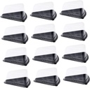 100pcs Triangle Cake Box Cupcake Carrier Transparent Lid Food Grade Pet Material
