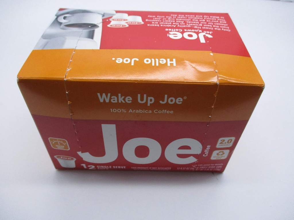 Medium Roast Single Serve Coffee Pods - Wake Up Joe - Package of 12 Pods - Joe Knows Coffee - 100% Arabica Coffee - Works in all machines that accept that accept K-CUP® portion packs