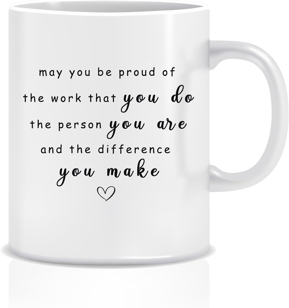 Thank You Gifts Coffee Mug, Thank You Gift for Women, Employee Appreciation Gift for Coworkers Appreciation Gifts for Teacher Friends, Difference Maker Coffee Mug 11oz 134