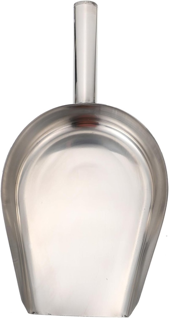 Garneck 1pc Stainless Steel Flat Bottom Ice Shovel Utility Food Scoop for Ice Flour and Bulk Items for Parties Weddings and Kitchens Heavy Duty Design