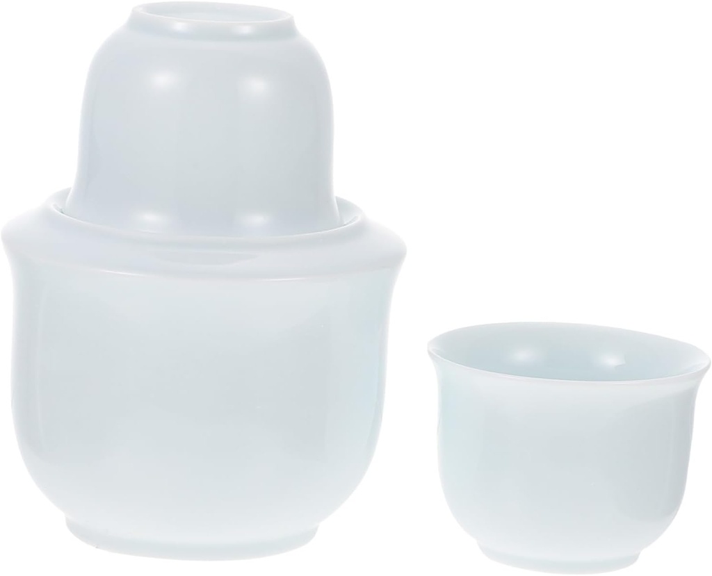 LIFKOME New Chinese Ceramics Wine Set Classic Kiln 2 Glasses Safe Easy to Carry