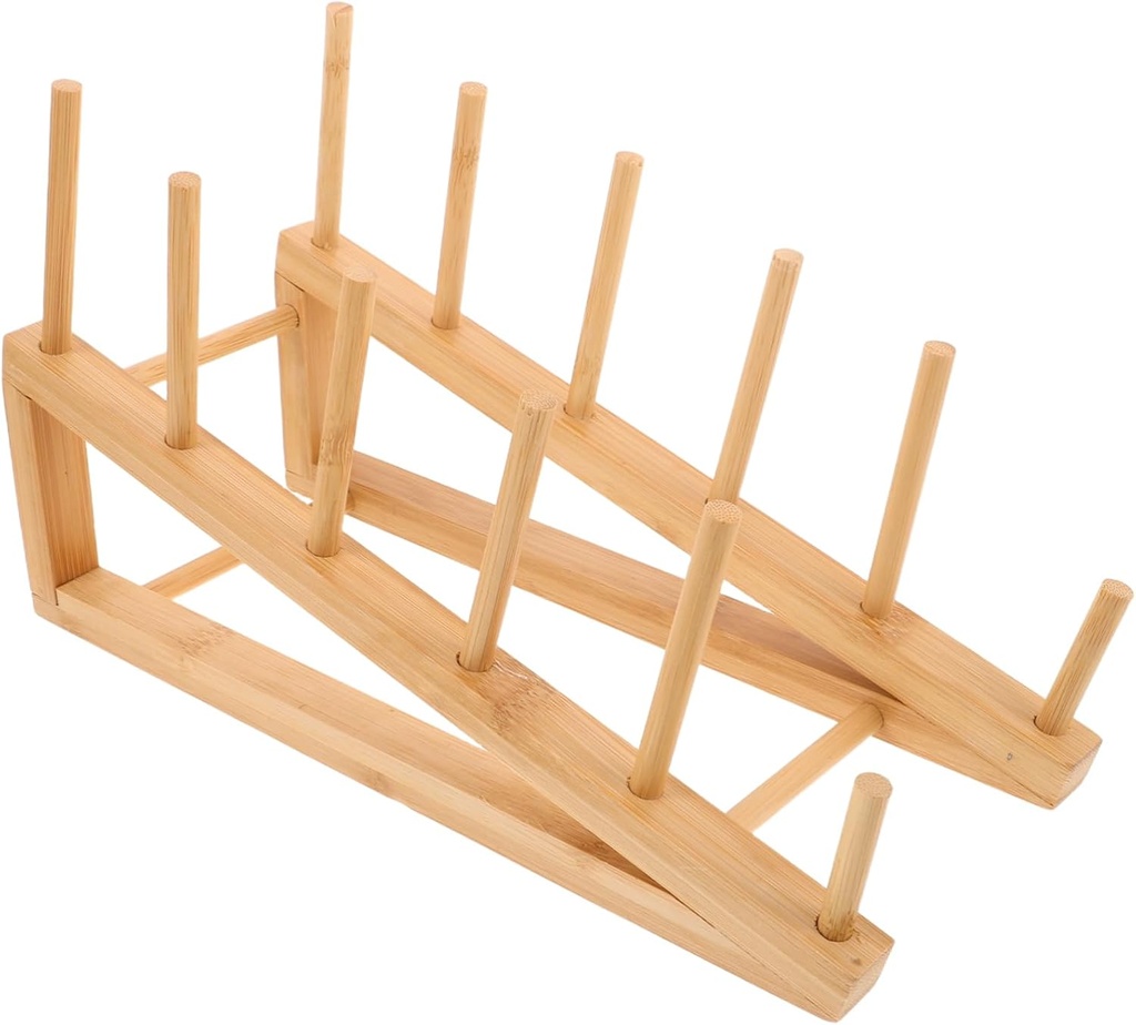 Cabilock Plate Storage Stand for Kitchen Counter Effortless Assembly Cup and Bowl Organizer Minimalist Design Prevents Water Pooling