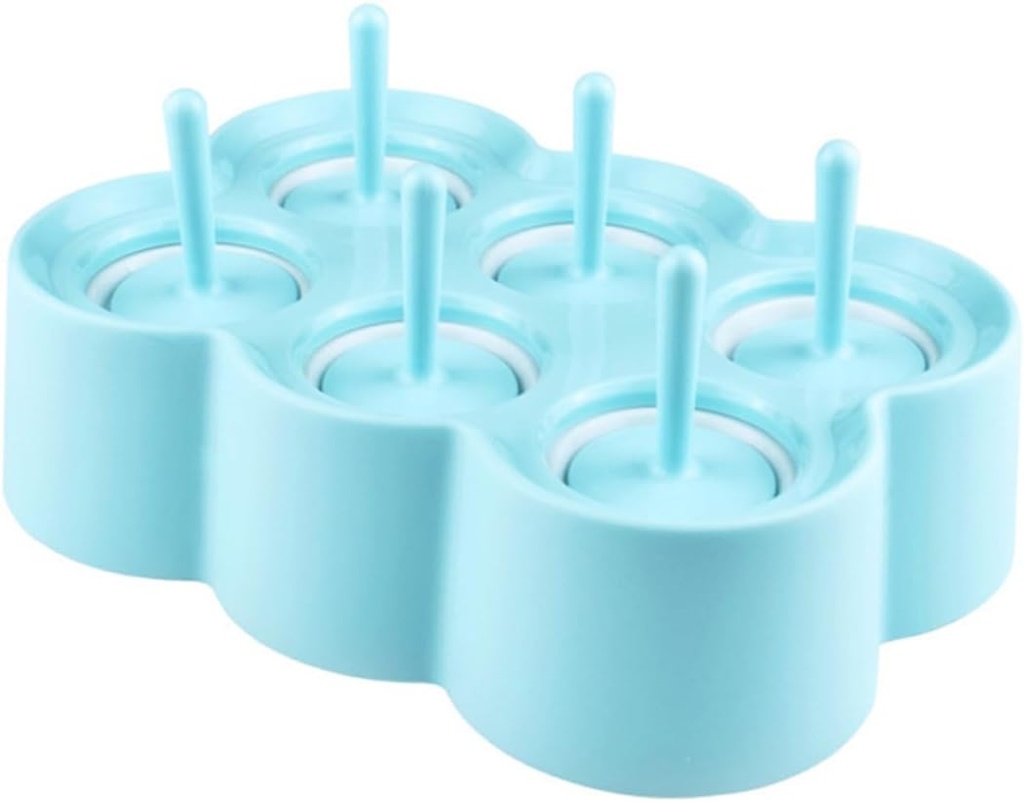 DIY Silicone Ice Cream Round Popsicle Maker for Easy to Clean and Reusable Create Unique Treats with Juices Blue Color