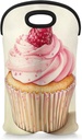 Cupcake Wine Carrier Tote Bag 2 Bottles Yummy Sweet Beer Water Bottle Tote with Carry Handle Carrying Protective Holder Bag for Travel Party Picnic