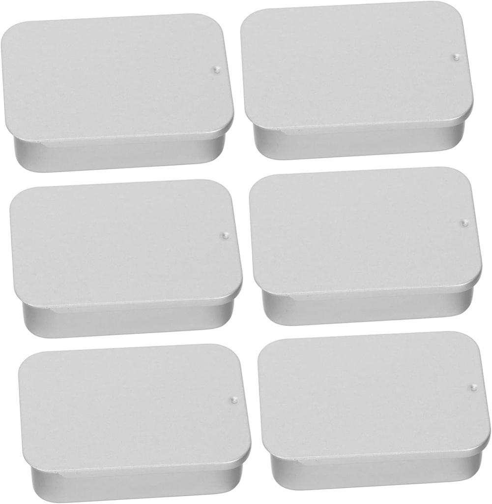 Ciieeo 6pcs Cookie Jar Candy Storage Box Tinplate Storage Bottles for Biscuits