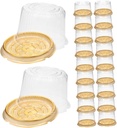 50Pcs Clear Plastic Cake Carrier with Lids for Festivals and Parties Sturdy Cake Containers for Storing and Presenting Desserts for Bakeries and Home Use