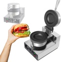 Electric Press Burger Waffle Maker for Home, 1200W Commercial Nonstick Hamburger Waffle Maker Sandwich Press with Time Control, (B)