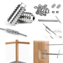 [Patent] Muzata 40 Pack 1/8" Swageless Invisible Cable Railing Kit Hardware Swageless Fittings Lag Screw Hidden for 4x4 6x6 8x8 Wood Posts T316 Stainless Steel Deck Cable Railing System 20 Pairs CB16