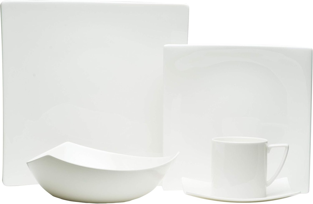 Red Vanilla Extreme White 20 Piece Dinner Set, 1, None