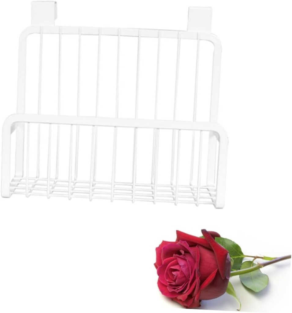 Luxshiny Cabinet Door Basket Nail Hanging Kitchen Storage Rack for Condiments Versatile Bathroom Organizer Holder Easy Installation for Cabinet Doors up to Thick