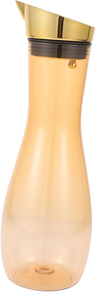 Stainless Steel Lid Acrylic Juice Pitcher Infuser Sturdy 1L Fruit Infuser Water Jug for Bar and Kitchen Plastic Water Pitcher for Iced Tea and Juices